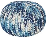 Pouf Conrad Baumwolle Blau