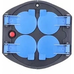 4-fach-steckdoseneinsatz Mit Thermoschutzschalter Blau Ip20