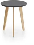 Karin Couchtisch Beistelltisch Kiefer Dekor, Schwarz.