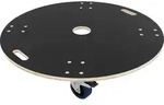 Ecd Germany Transportroller Rund &Oslash;87x14,5 Cm Mit Siebdruckplatte Und 2 Gebremsten