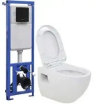 H&auml;nge-toilette Mit Unterputzsp&uuml;lkasten Keramik - Vidaxl