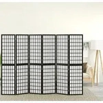 Vidaxl Folding 6-panel Room Divider Japanese Style 240x170 Cm Black