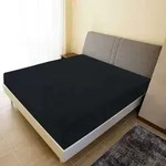 Spannbettlaken Jersey Schwarz 160x200 Cm Baumwolle Vidaxl