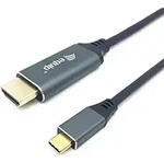 133415 Video Kabel Adapter 1 M Usb Typ C Hdmi Typ A (standard) Schwarz, Grau - Equip