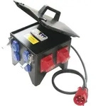 Pce Mobilverteiler Vollgummi Spitz Tragbar 5g2,5 4x250v/2x400v+fi Ip44