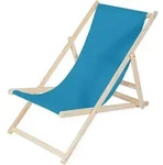 Strandliege Liegestuhl Gartenliege Klappbar Sonnenliege Holz Faltbar Blau