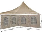 Set Ersatzdach 4x4m Und 2 Seitenw&auml;nde 400x193cm F&uuml;r Lounge Pavillon Sahara...