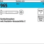 Senkschraube Din 965 Kreuzschlitz-pz M 5 X 18 -z A 2