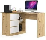 Eck-schreibtisch Akord B16 Links In Der Farbe Eiche Artisan Mit 3 Schubladen...