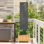 Vidaxl Garden Privacy Screen Anthracite 32 X 140 Cm Cold-rolled Steel