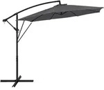 Ml-design Ampelschirm &Oslash; 300 Cm, Anthrazit, Alu Sonnenschirm Mit Kurbel,...