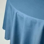 Homescapes - Tischdecke Himmelblau 100% Baumwolle, Durchmesser 178 Cm