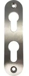 Pz-rosette Mit 2 Pz-lochungen, Oval, Edelstahl Matt