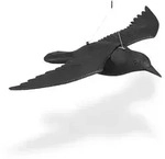 2x Taubenschreck Kr&auml;he, Dekofigur Als Vogelscheuche, Stehende Und Fliegende Figur