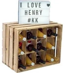 Kistenkolli Altes Land - Flaschenregal Henry 12er Geflammt Weinkistenregal...