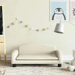 Kindersofa Creme 70x45x30 Cm Kunstleder Vidaxl