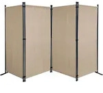 Quick-star - Paravent 4 Teilig 165 X 220 Cm Stoff Raumteiler Trennwand Balkon