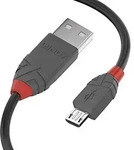 Lindy - Usb-kabel Usb 2.0 Usb-a Stecker, Usb-micro-b Stecker 5.00 M Schwarz, Grau