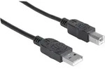 Usb-kabel Usb 2.0 Usb-a Stecker, Usb-b Stecker 5.00 M Schwarz 337779 - Manhattan