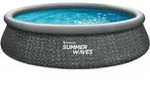 Summer Waves Pool Set Dark Herringbone 3,96m X 84cm 7147 Liter Quick Up Pool