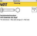 Iso 4017 Sechskantschraube Vg M4x60 Messing Blank 100 Stk