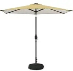 Gartenparasol Mit Led-lichtern Und Sockel 270 X 270 Cm Vidaxl