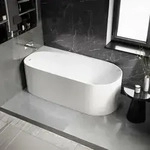 Bernstein - Freistehende Badewanne Onda Corner Acryl Wei&szlig; Gl&auml;nzend Einbau...