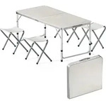 Wiltec Campingm&ouml;bel Set 5tlg. Campingtisch Mit St&uuml;hlen H&ouml;henverstellbarer...
