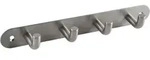 No Brand - Garderobenleiste Sepa Mit 4 Haken, Breite 220 Mm, Edelstahl...