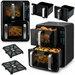 Hei&szlig;luftfritteuse, Doppelkammer, Vertikal, 12 L, Berdsen 2800w Bd-664