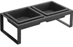 Yamazaki Home Futternapf Katze Hund Wassernapf Fressnapf Doppelnapf Metall...