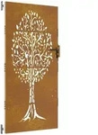 Gartentor 85x200 Cm Cortenstahl Baum-design - Vidaxl