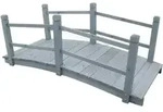 Gartenbr&uuml;cke Grau 140x60x56 Cm Massivholz Tanne Vidaxl
