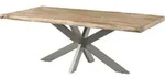Massivmoebel24 - Baumtisch Mango 220x100x77 Beige Lackiert / Kreuzgestell...