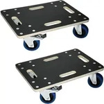 Ecd Germany - 2er Set Transportroller Mit 2x Feststellbremse, 35x50 Cm, 800kg