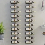 Vidaxl - Wand-weinregale F&uuml;r 10 Flaschen 2 Stk. Golden Metall