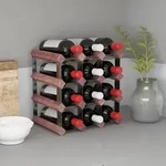 Weinregal F&uuml;r 12 Flaschen Braun Massivholz Kiefer - Vidaxl