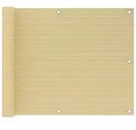 Balkon-sichtschutz Beige 75x600 Cm Hdpe Vidaxl