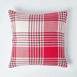 Homescapes - Baumwoll-kissenbezug Mit Schottenmuster In Rot, 45 X 45 Cm