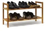 2 X Schuhregal Walnuss Im Set, Schuhaufbewahrung Stapelbar, Schuhablage Mit Je 2