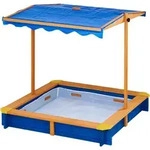 Teamson Home - Teamson Kids Gro&szlig;er Garten Sandkasten Aus Holz Mit Deckel, Drehbarem