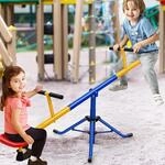 Costway - 2 Sitzer Schaukelwippe, Gartenwippe 360&deg; Drehbar, Kinder Wippe Bis 60kg