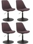 4er Set Esszimmerst&uuml;hle Maverick Stoff Braun Schwarz