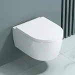 Doporro H&auml;nge-wc Wei&szlig; Wand-wc Toilette Mit Soft-close Sp&uuml;lrandloses Aus...
