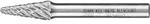 Hartmetall Hochleistungsfr&auml;sstift Allround Rundbogen Kel &Oslash; 08x20mm Schaft-&oslash;...