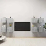 Tv-wandschr&auml;nke 8 Stk. Betongrau 30,5x30x30 Cm Vidaxl