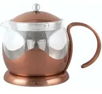 La Cafeti&egrave;re Teekanne De Glas Mit Teesieb De Loses Blatt De 1 L, Kupfer