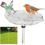 Gusseisen Vogeltr&auml;nke Zum Stecken, Mit Erdspie&szlig;, Gartendeko, Vogelfutterstelle,