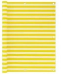 Balkon-sichtschutz Gelb Und Wei&szlig; 120x600 Cm Hdpe Vidaxl
