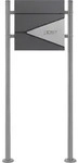Ecd Germany Standbriefkasten Mit Zeitungsfach, Design Briefkasten Mit Pfosten,